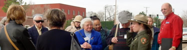 Visitors touring downtown Natchez: park staff photo